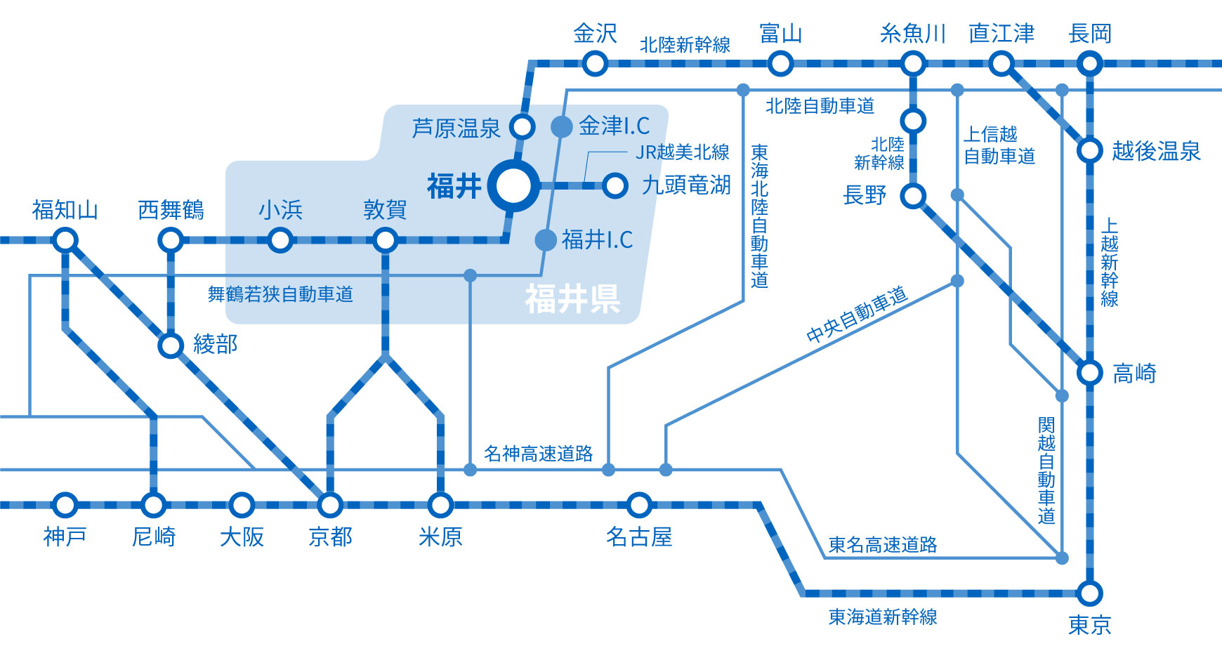 電車・自動車でのアクセス マップ